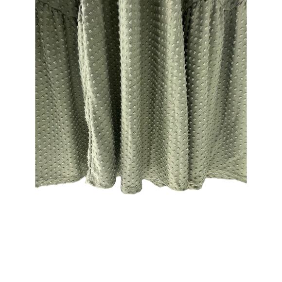 NWT Rolla Coster Olive Green Jacquard Dot Mini Short Sleeve Dress Women's Large - Picture 3 of 6